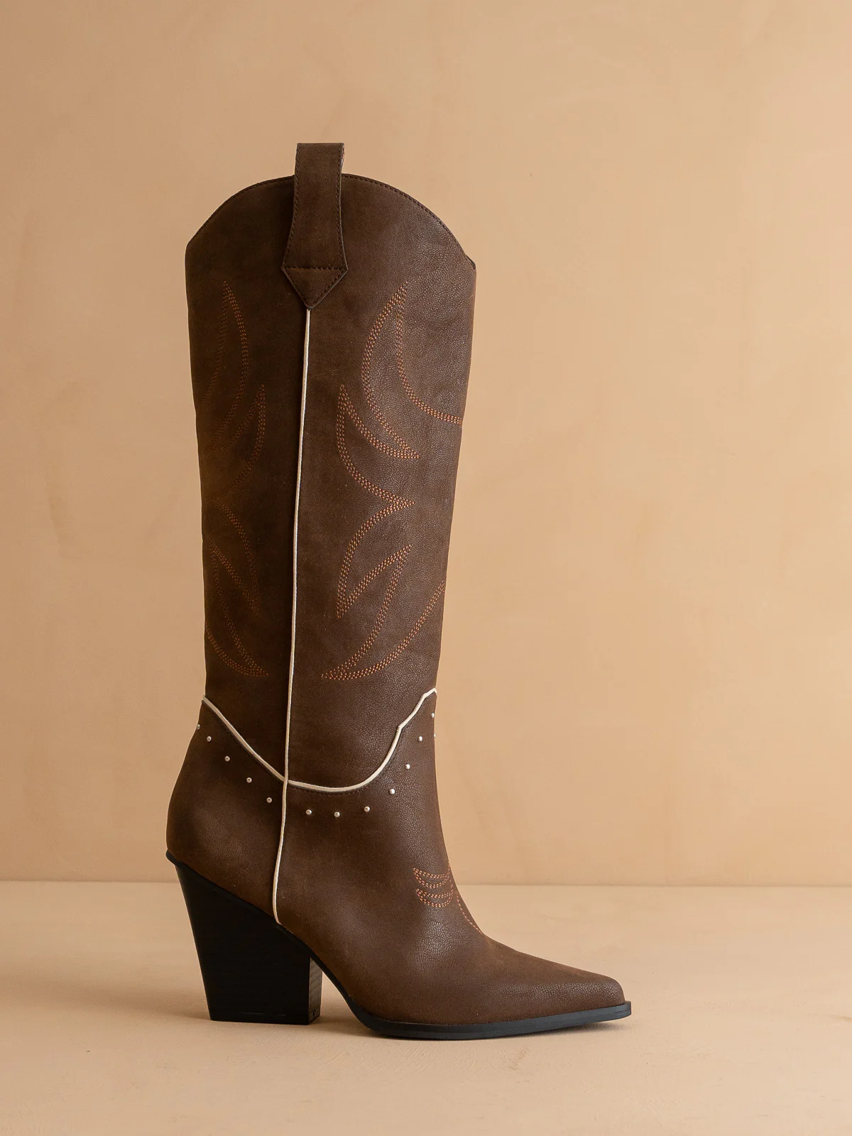The Ashton | Coffee Cowgirl Boot with Flair *FINAL SALE*