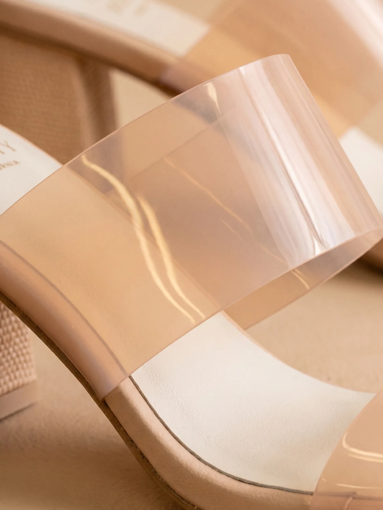 The Bagan | Apricot Transparent Sandal Heel *FINAL SALE* - Image 4