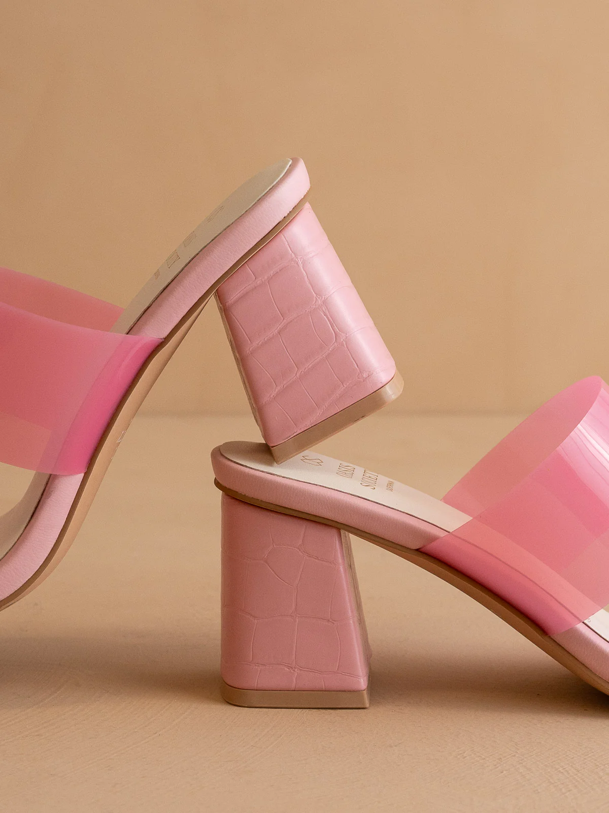 The Bagan | Pink Transparent Sandal Heel *final sale* - Image 3