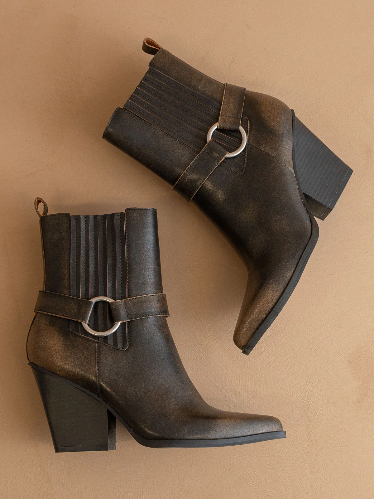 The Carson | Brown Distressed Leather Moto Bootie * FINAL SALE *