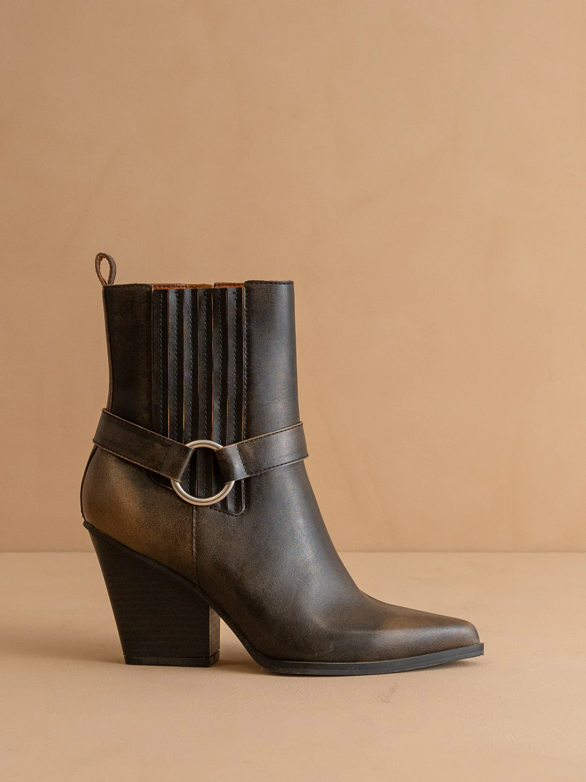 The Carson | Brown Distressed Leather Moto Bootie * FINAL SALE * - Image 2