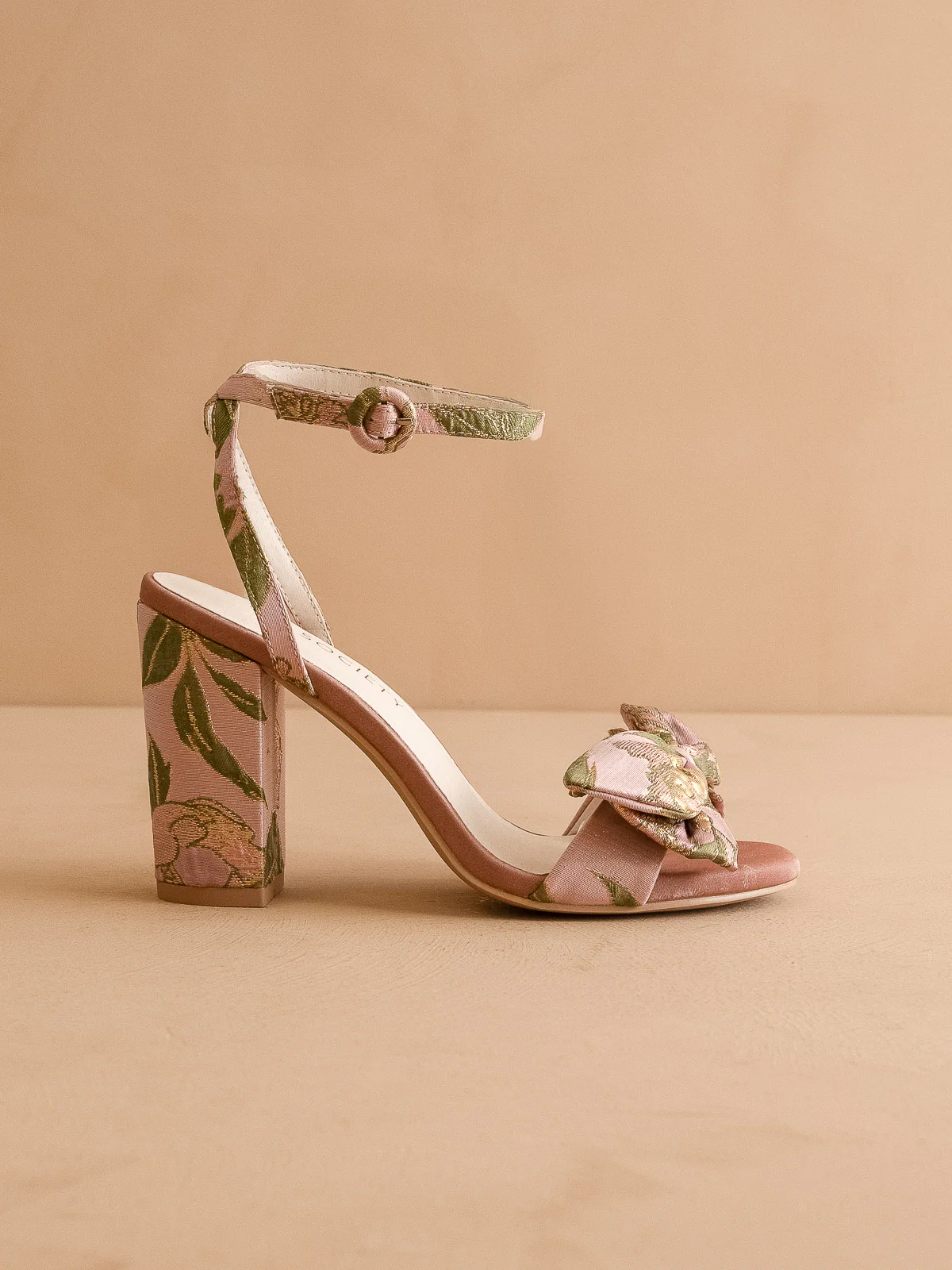 The Celine | Rose Garden Bow Block Heel - Image 2