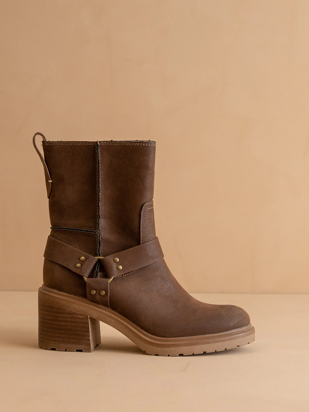 The Clyde | Coffee Moto Inspired Ankle Boot *Final Sale*