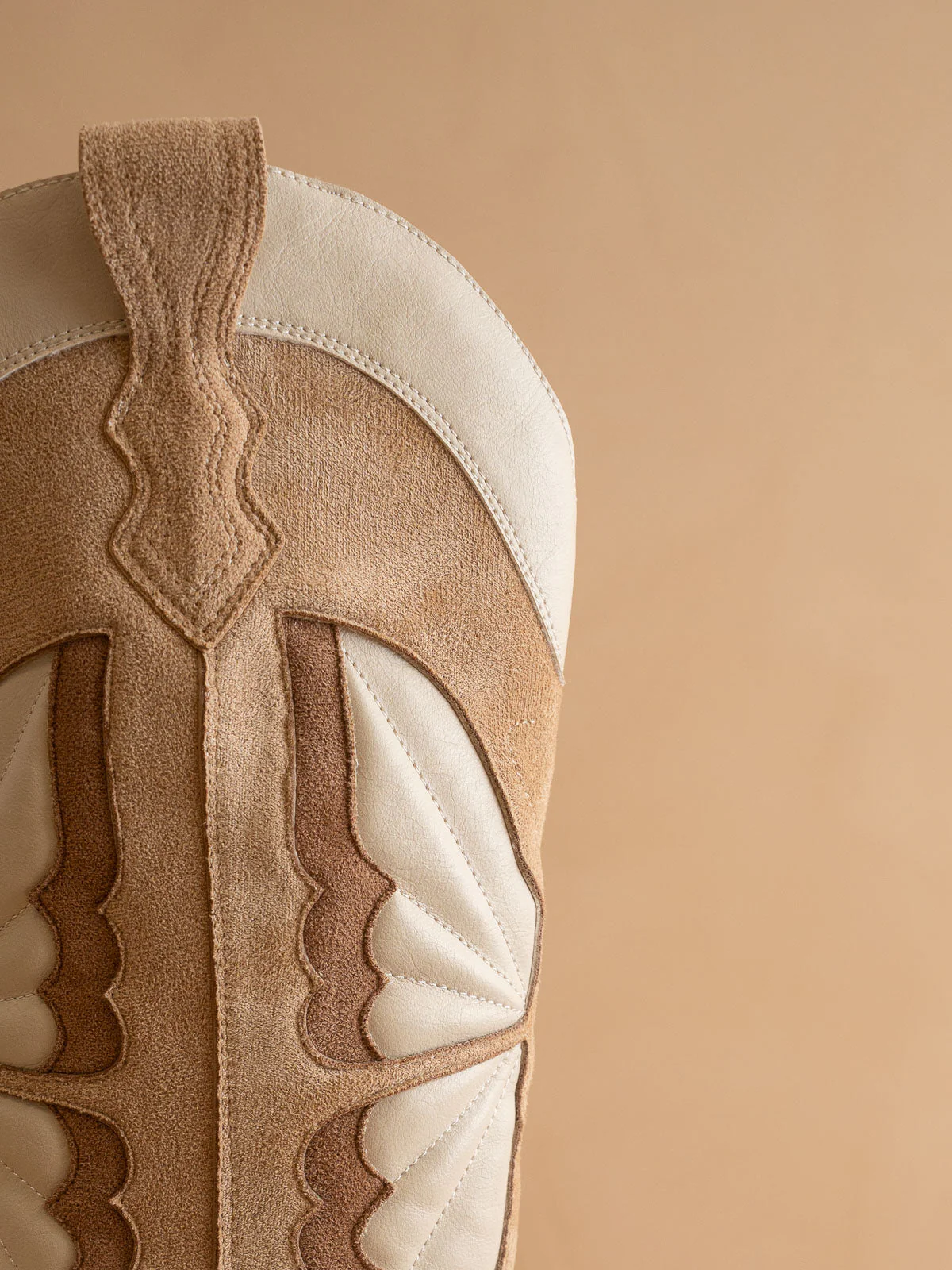 The Fairy | Almond Mid Calf Western Boot in Suede with Butterfly Inlay - Image 2