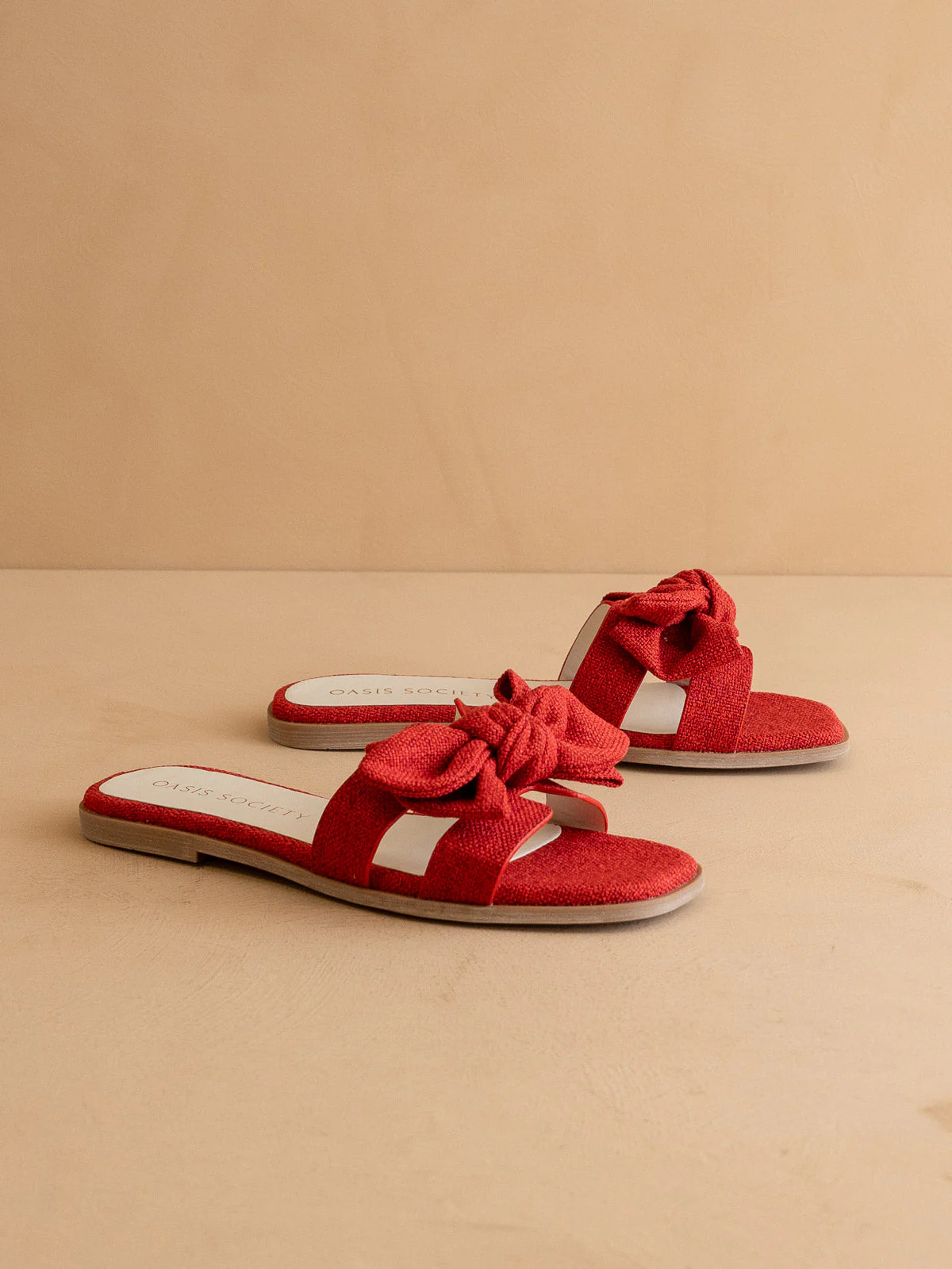 The Ginny | Cherry Textured Bow Slide - Image 2