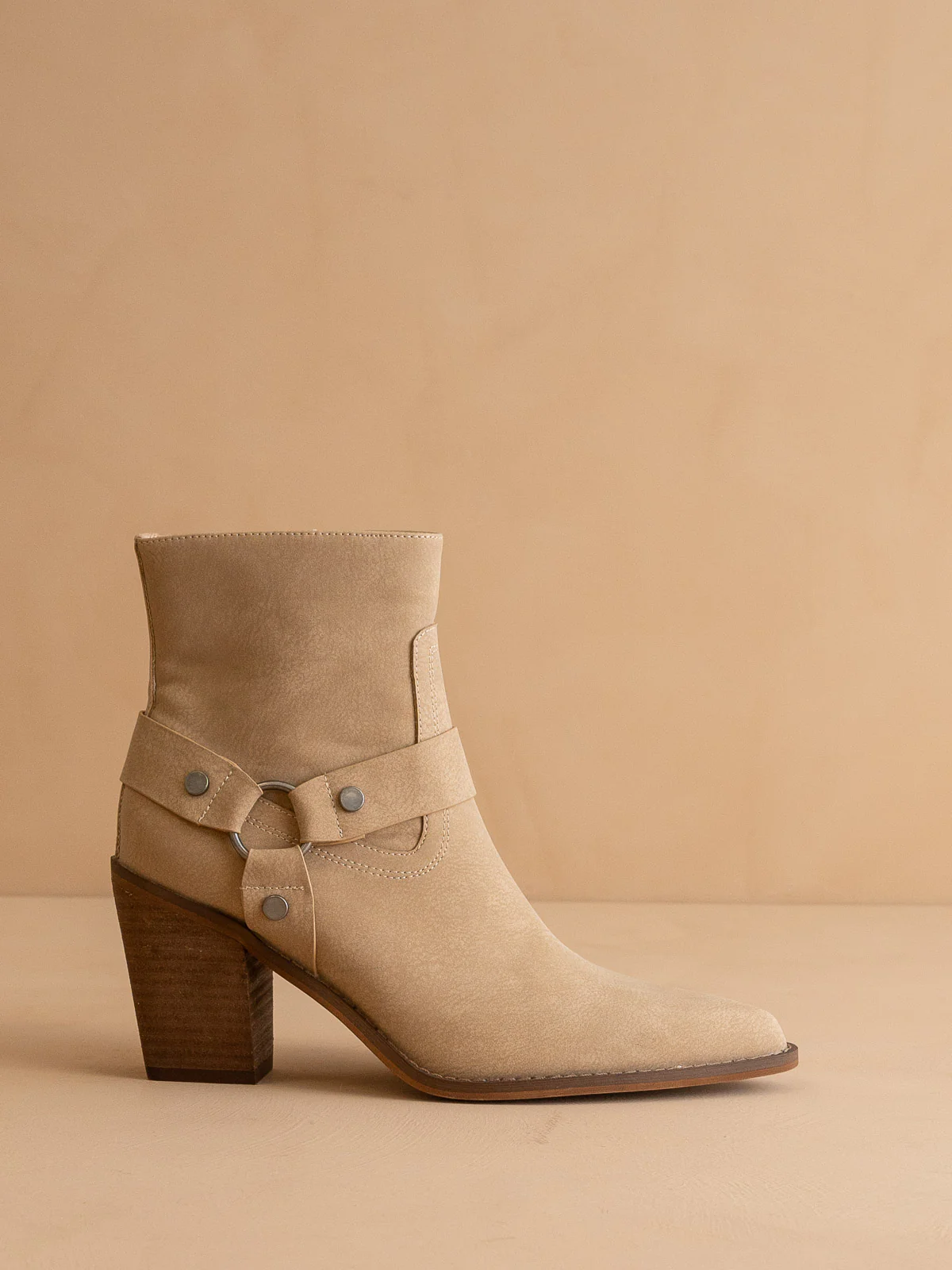 The Jackson | Khaki Pointed Toe Moto Bootie *FINAL SALE* - Image 2