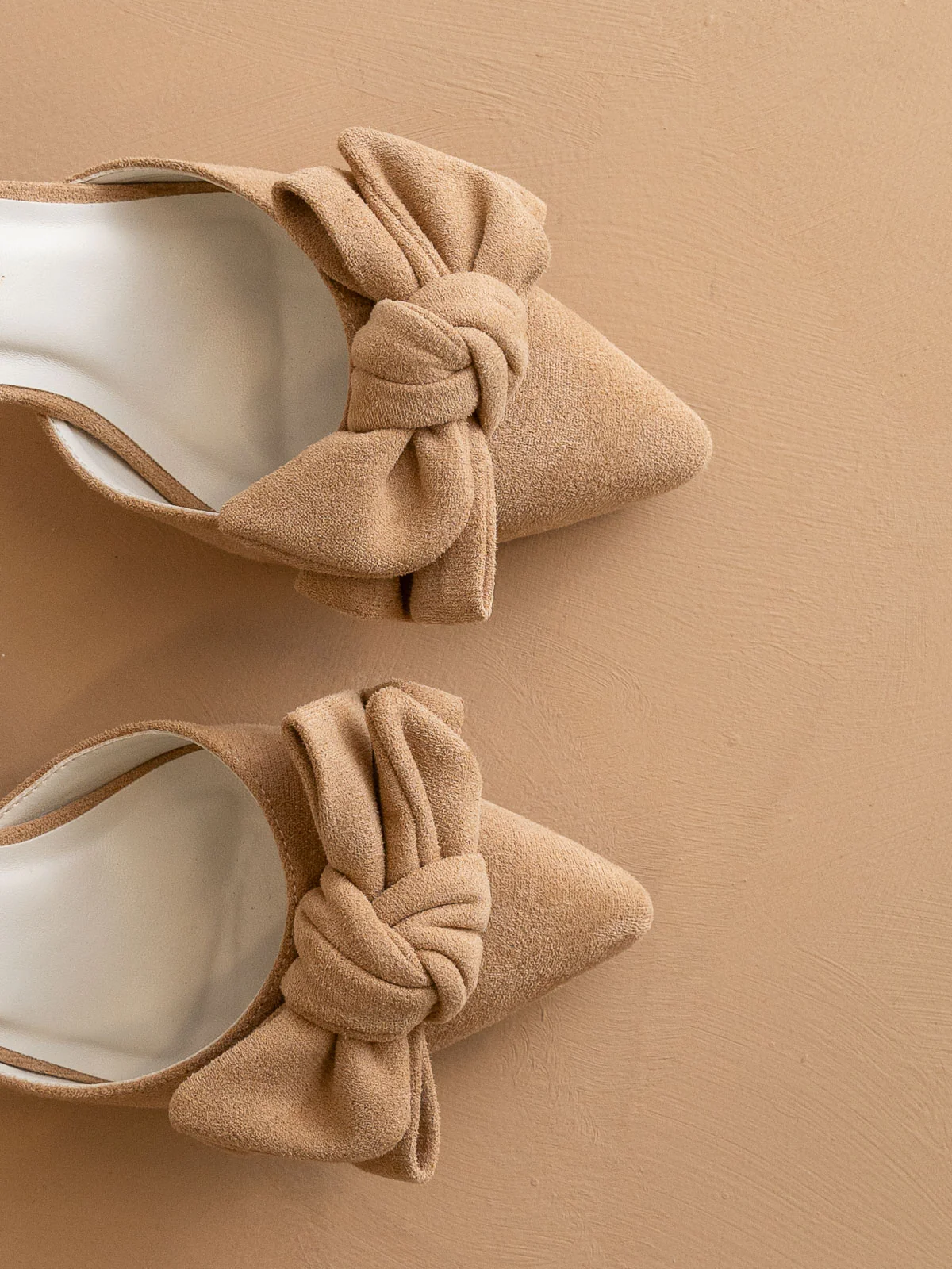 The Jane | Sand Pointed Toe Bow Accent Kitten Heel *final sale* - Image 2