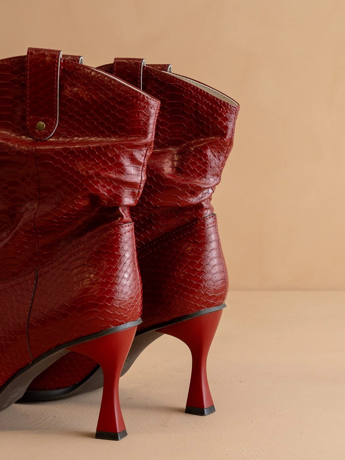 The Jolene | Red Kitten Heeled Western Boot - Image 3