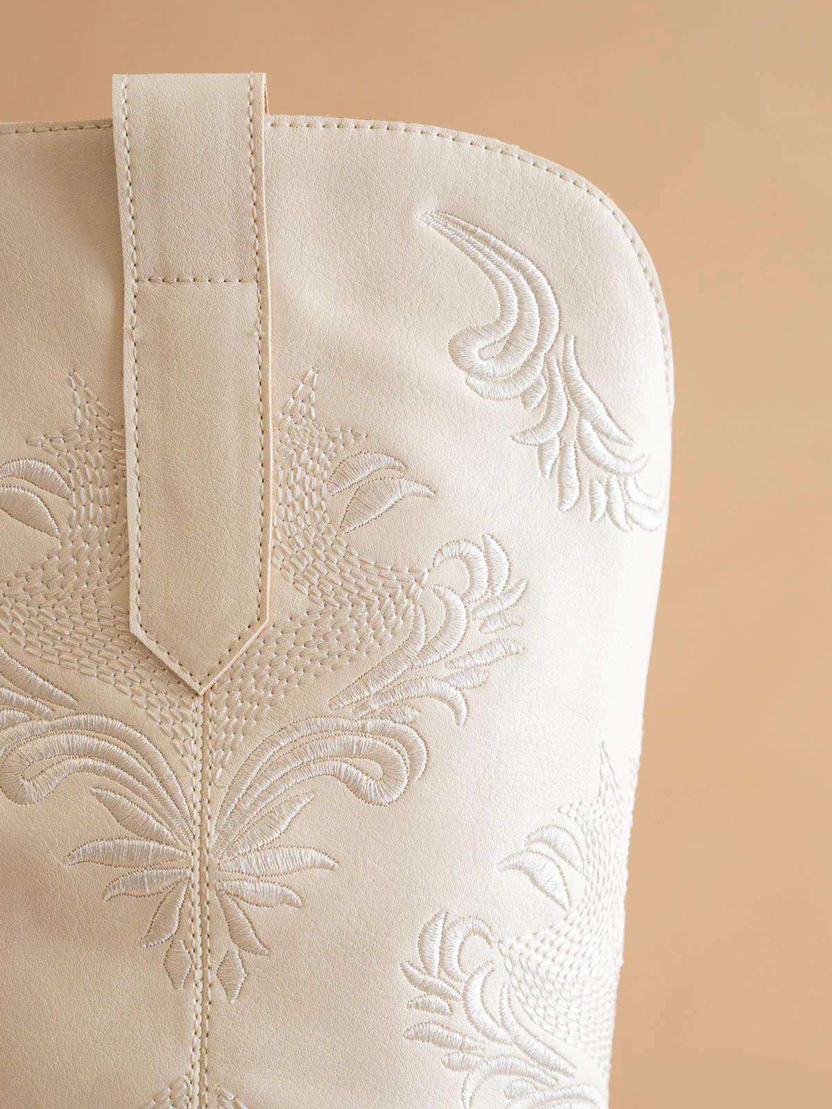 The Kamilla | White on White Embroidered Cowboy Boot For Bridal Or Festival - Image 3