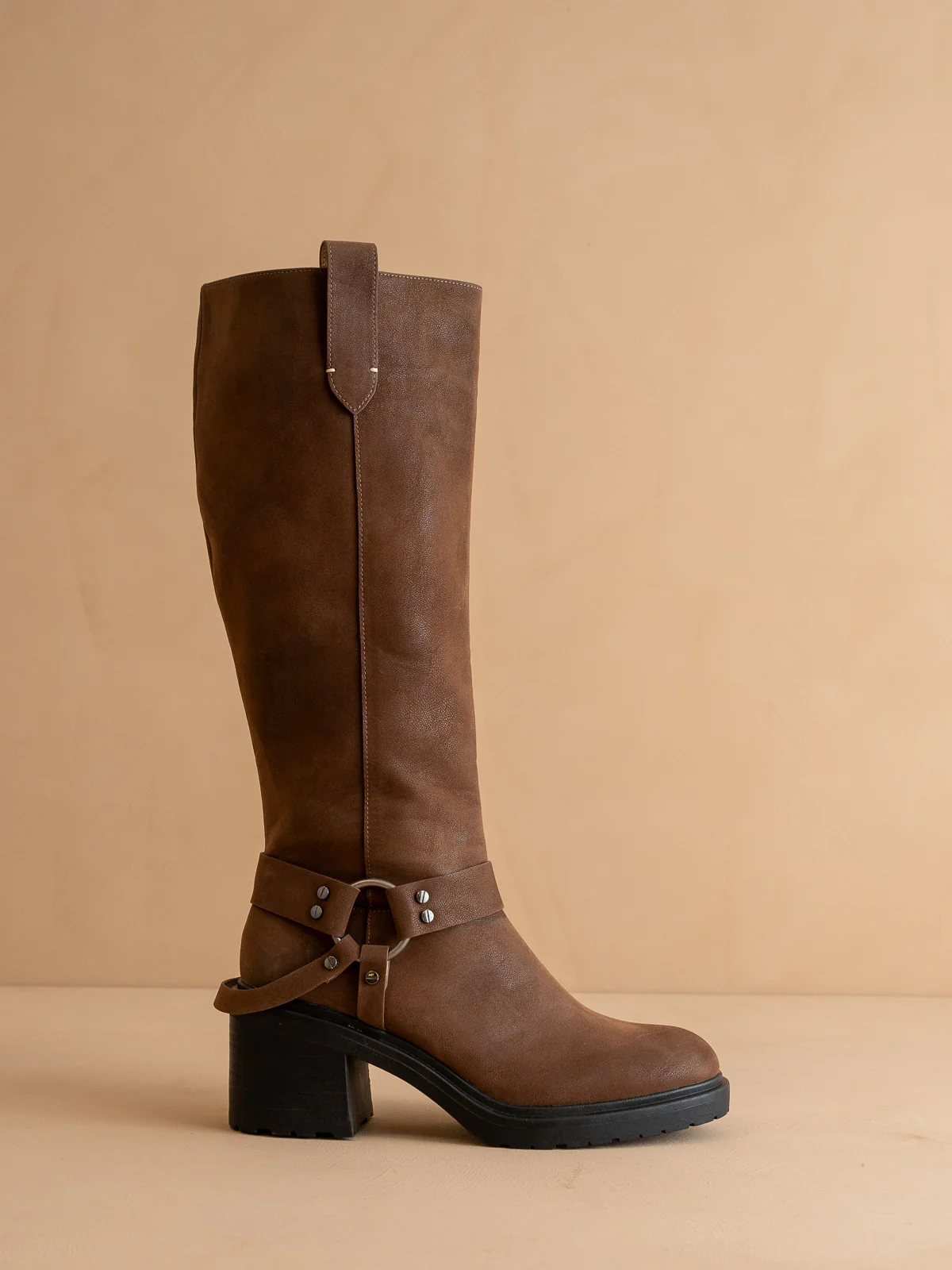 The Leanne | Coffee Moto Knee High Boot - Image 2