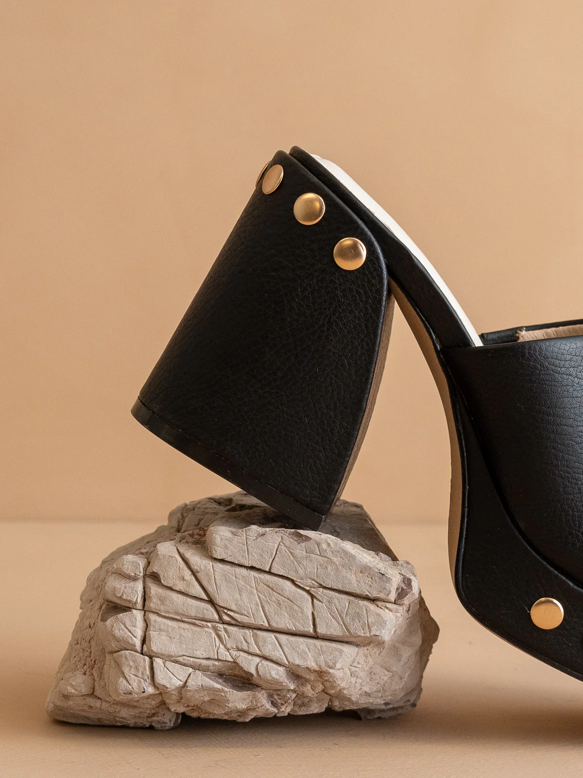 The Leona | Black Studded Platform Heel *FINAL SALE* - Image 3
