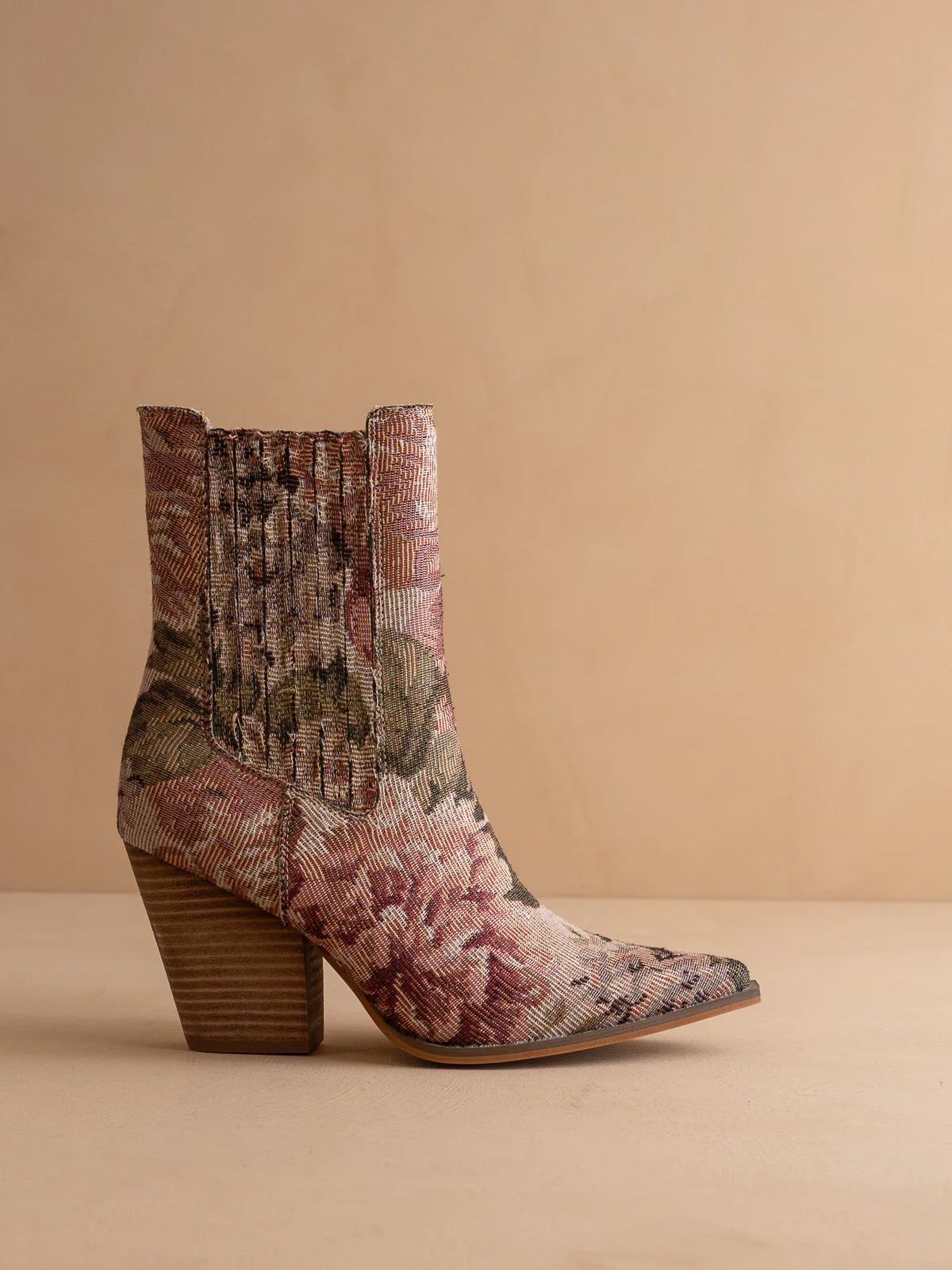 The Lydia | Mauve Tapestry Bootie - Image 3