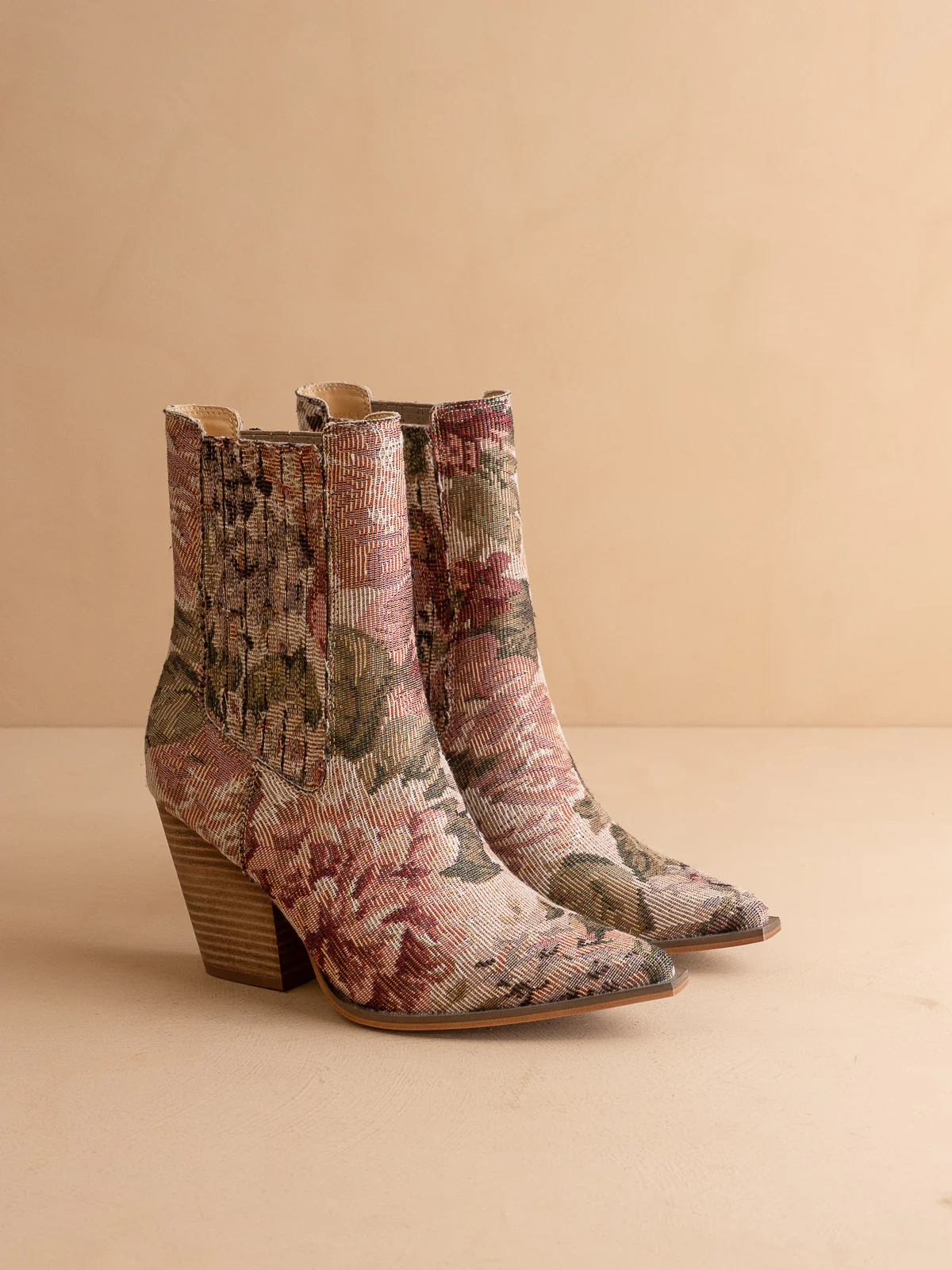 The Lydia | Mauve Tapestry Bootie - Image 4
