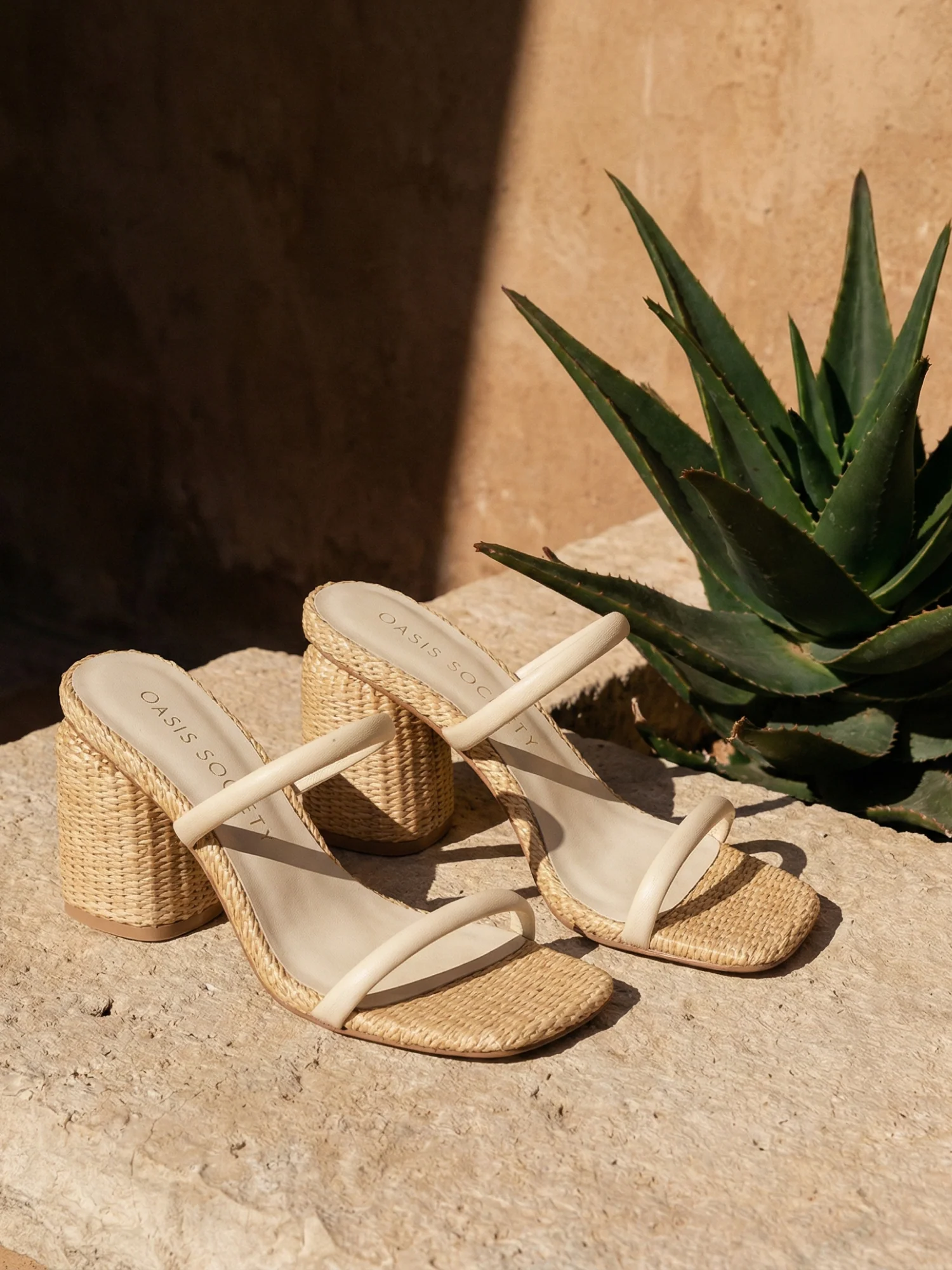 The Margaret | Beige Rattan Heel - Image 6