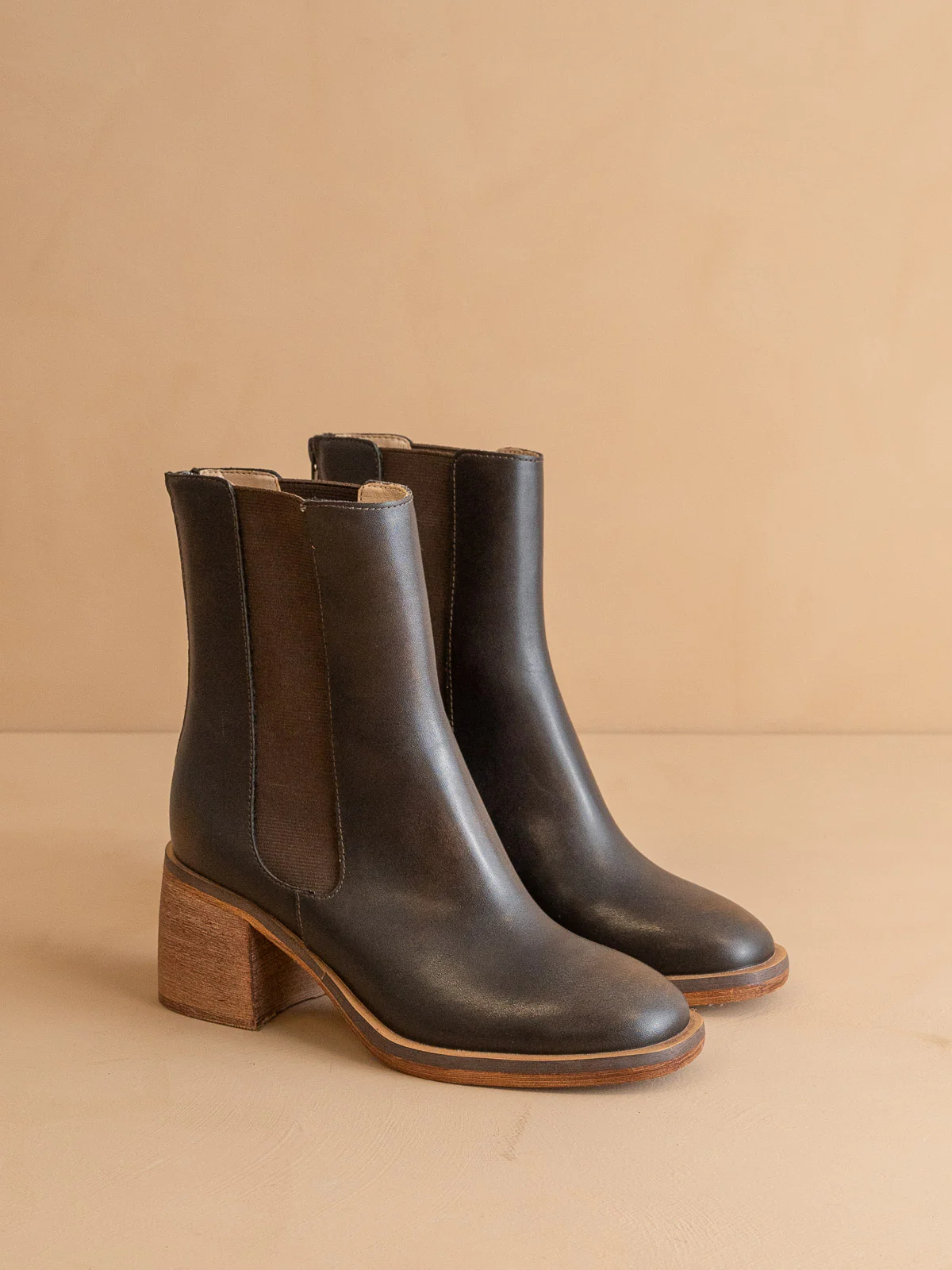 The Olivia | Espresso Chelsea Heel Boots - Image 2
