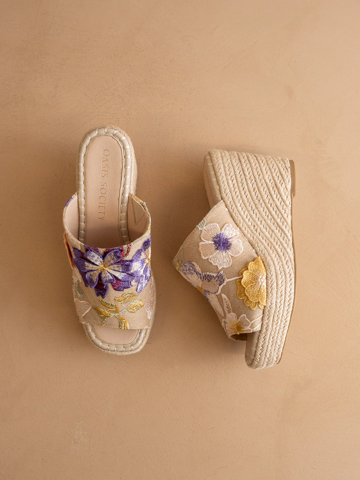 The Raina | Floral Espdarille Slip On Wedge - Image 2