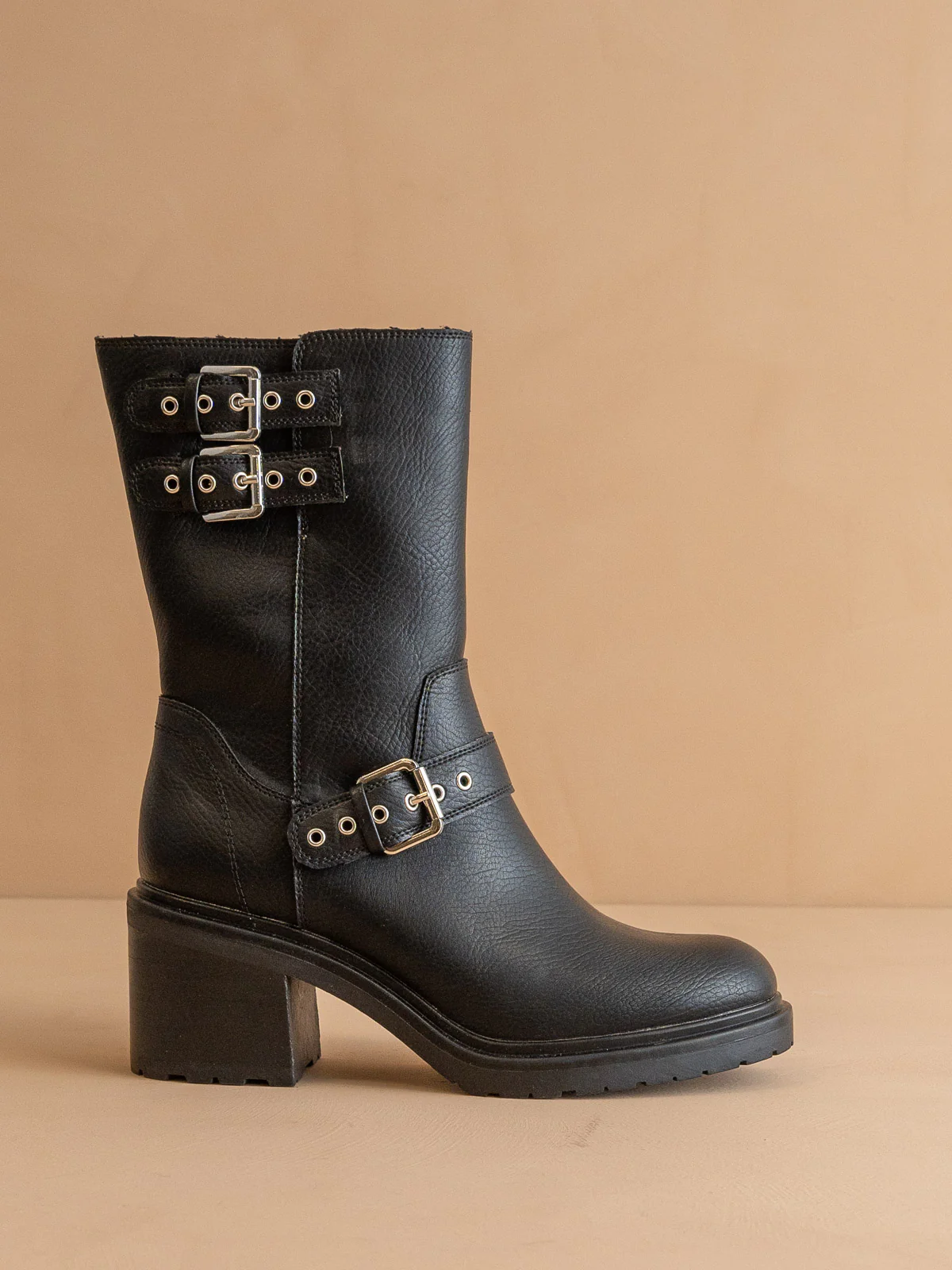 The Rider | Black Mid-Calf Moto Boot * FINAL SALE * - Image 2