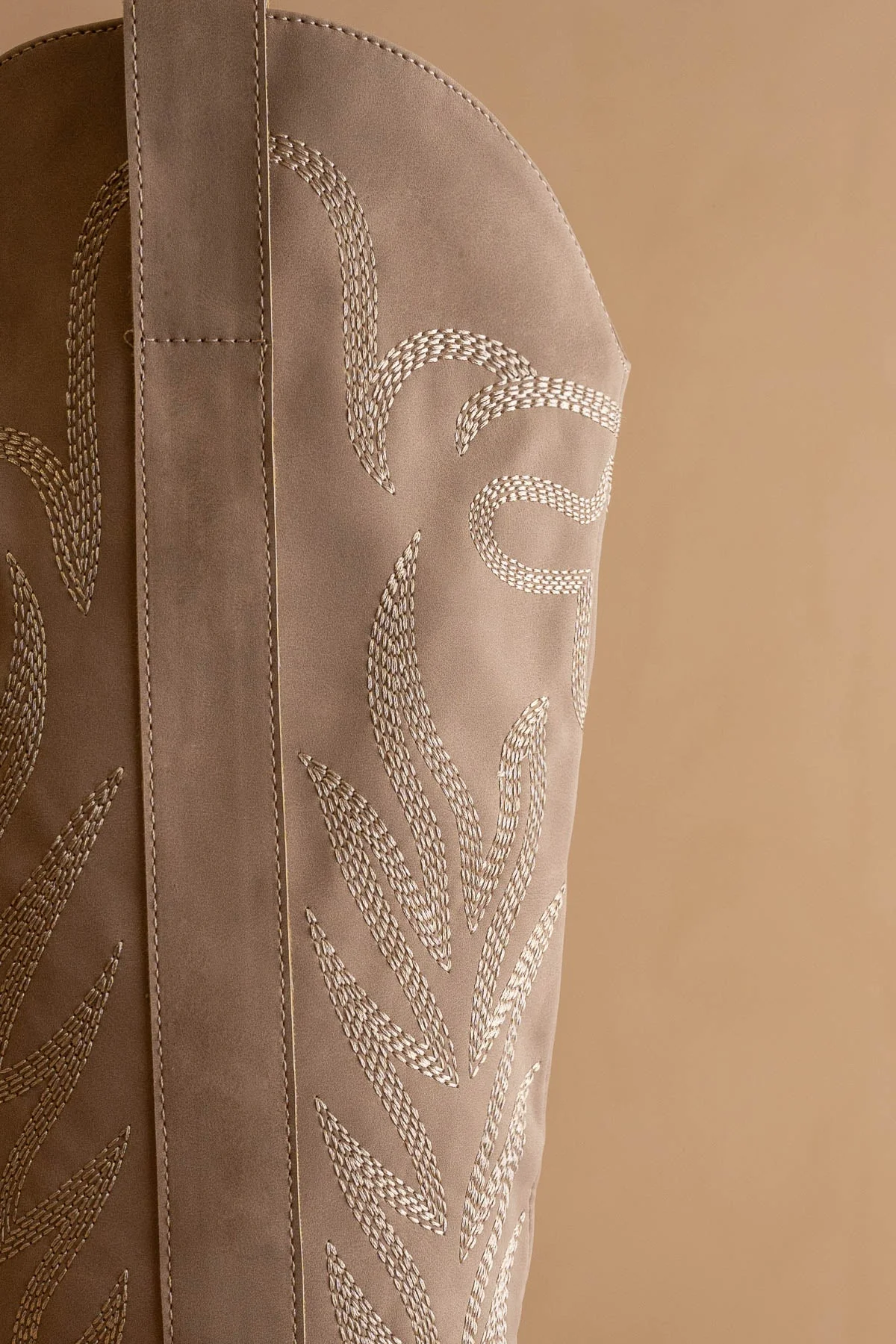 The Samara | Cedar Wood Tan Embroidered Tall Cowboy Boot - Image 3