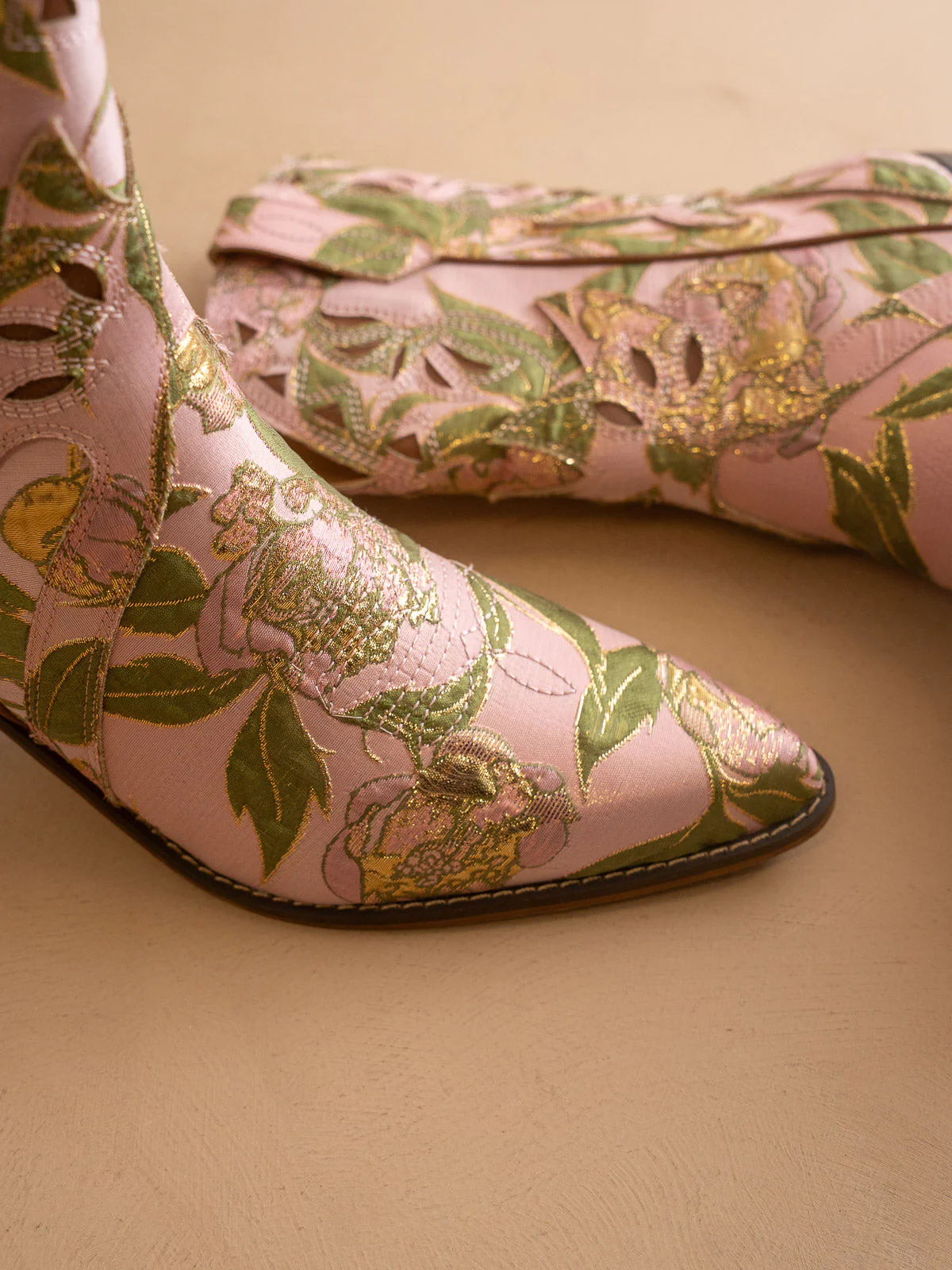 The Sorrel | Rose Garden Floral Western Bootie - Image 2