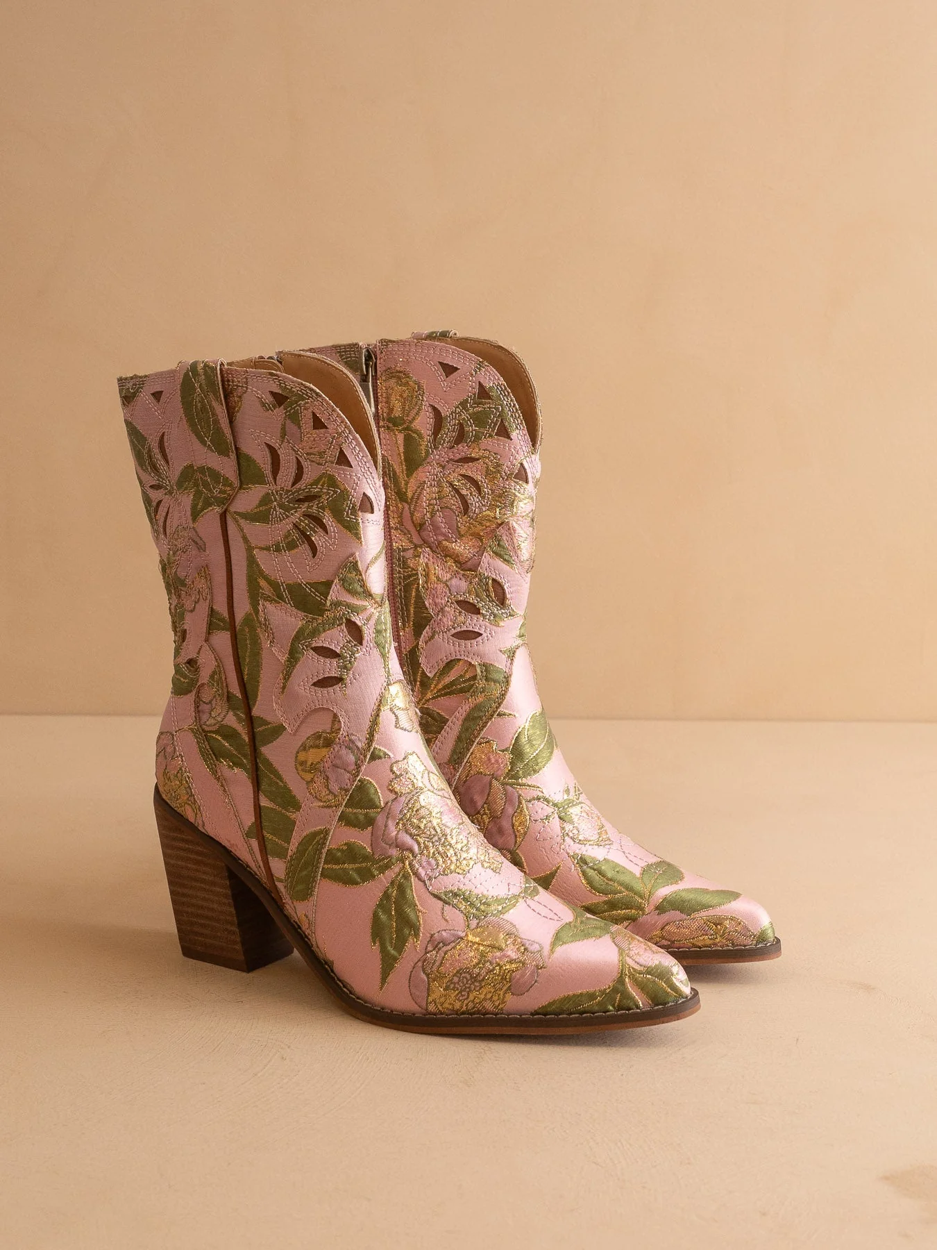 The Sorrel | Rose Garden Floral Western Bootie - Image 3