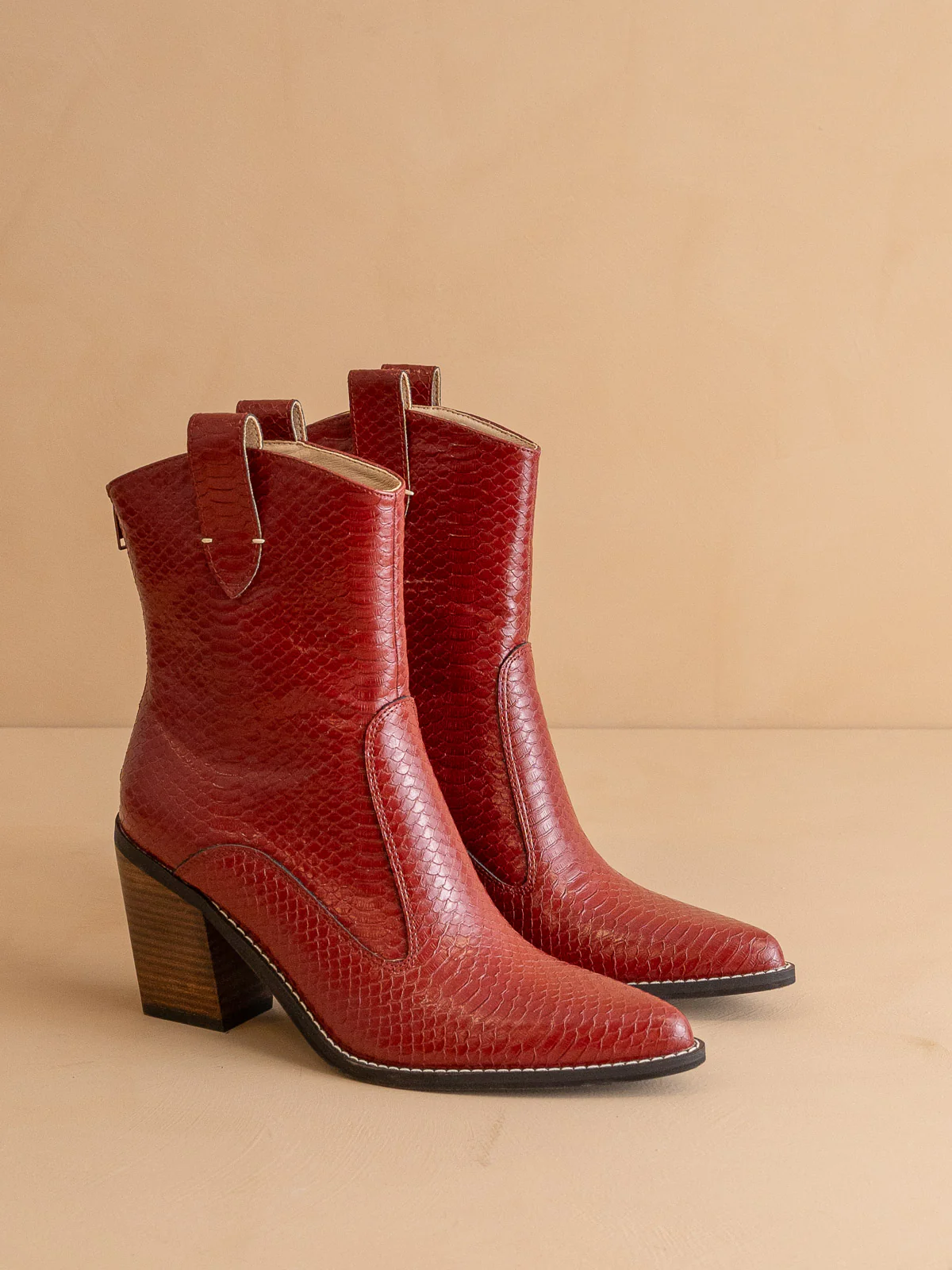 The Tara | Red Two Paneled Western Cowgirl boot * FINAL SALE * - Image 2