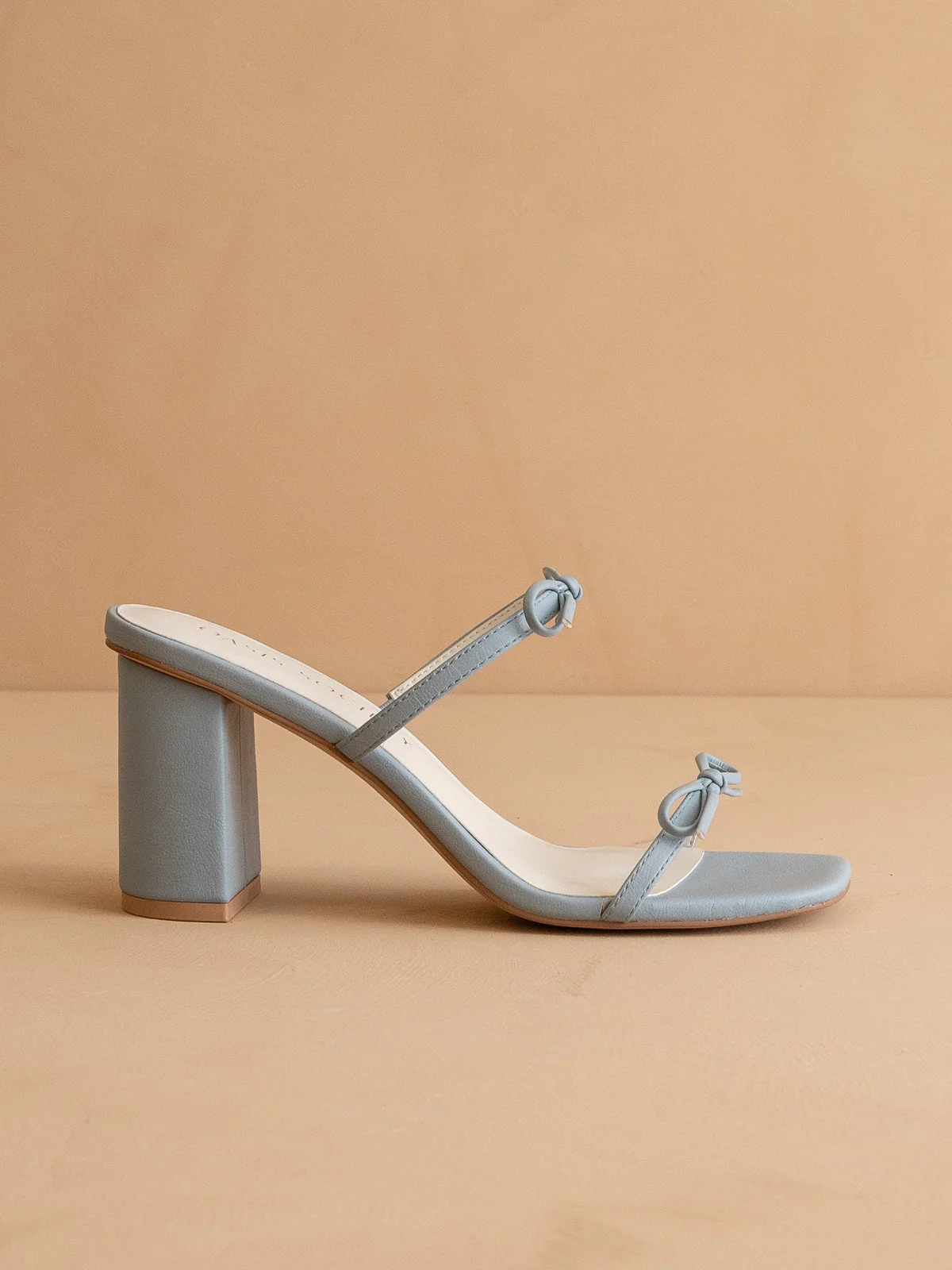 The Wendy | Blue Double Strap Bow Heels - Image 2