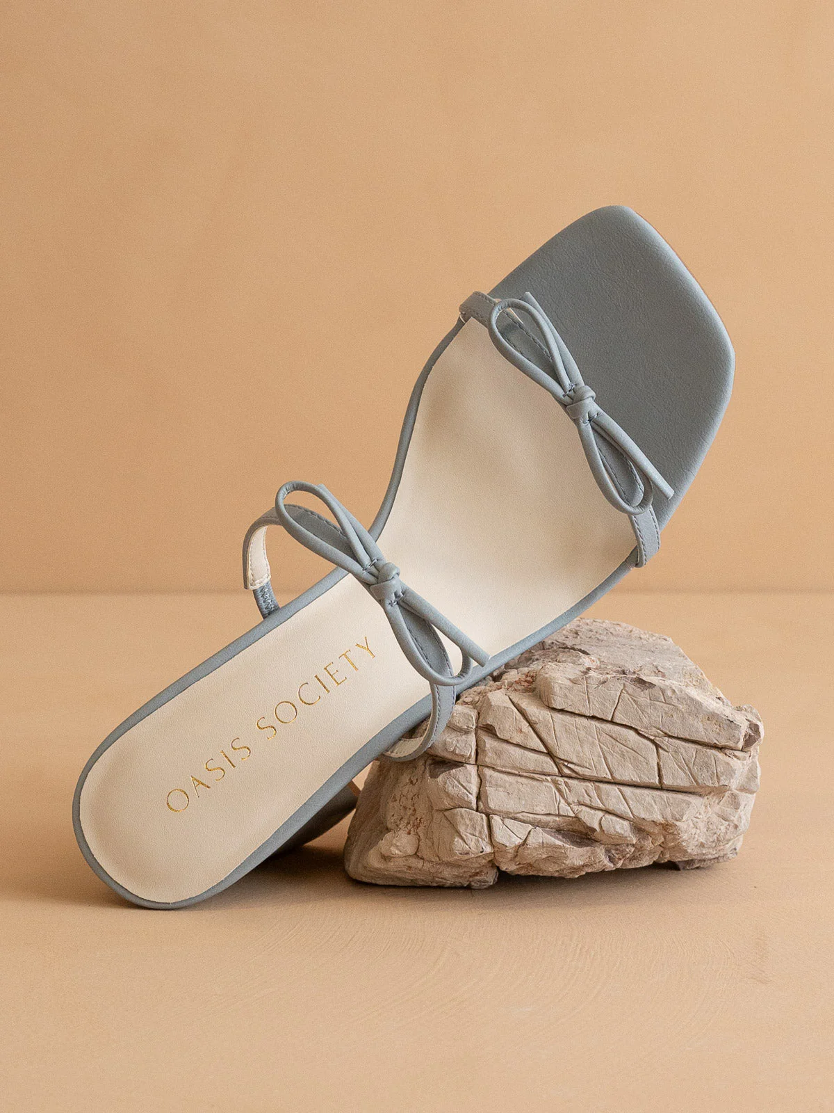 The Wendy | Blue Double Strap Bow Heels - Image 3