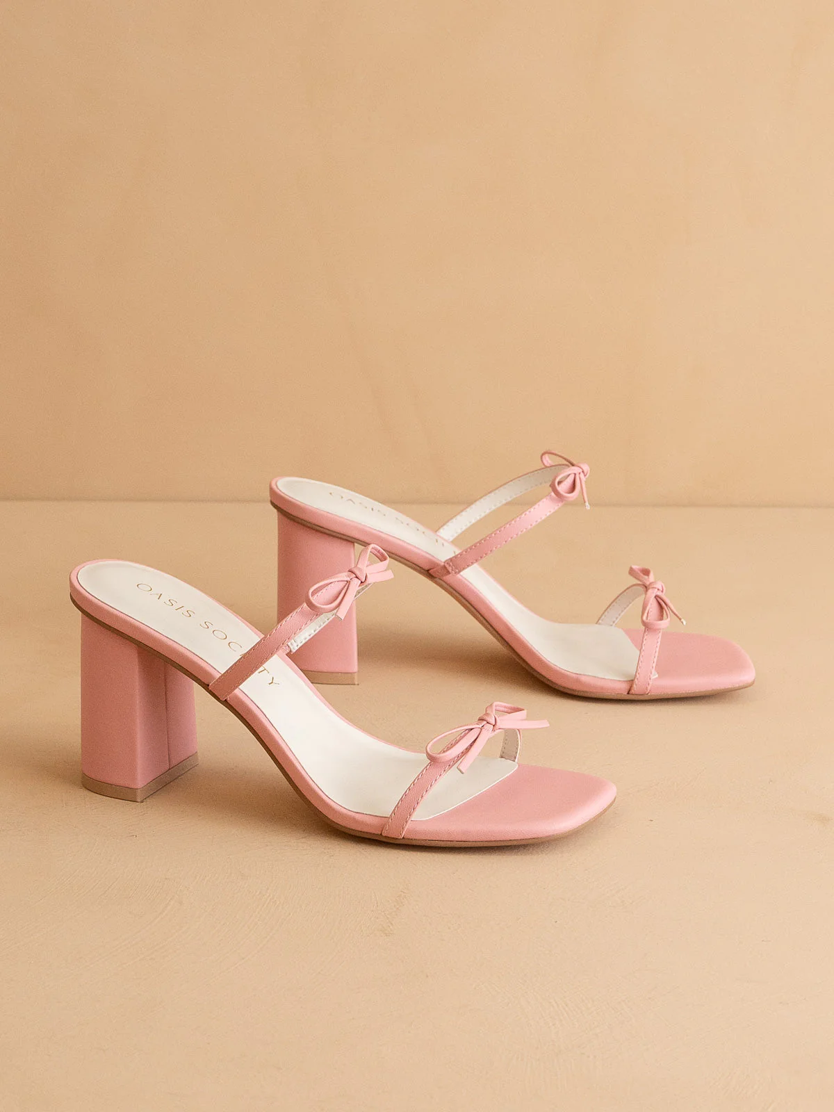 The Wendy | Pink Double Strap Double Bow Heels *FINAL SALE* - Image 3